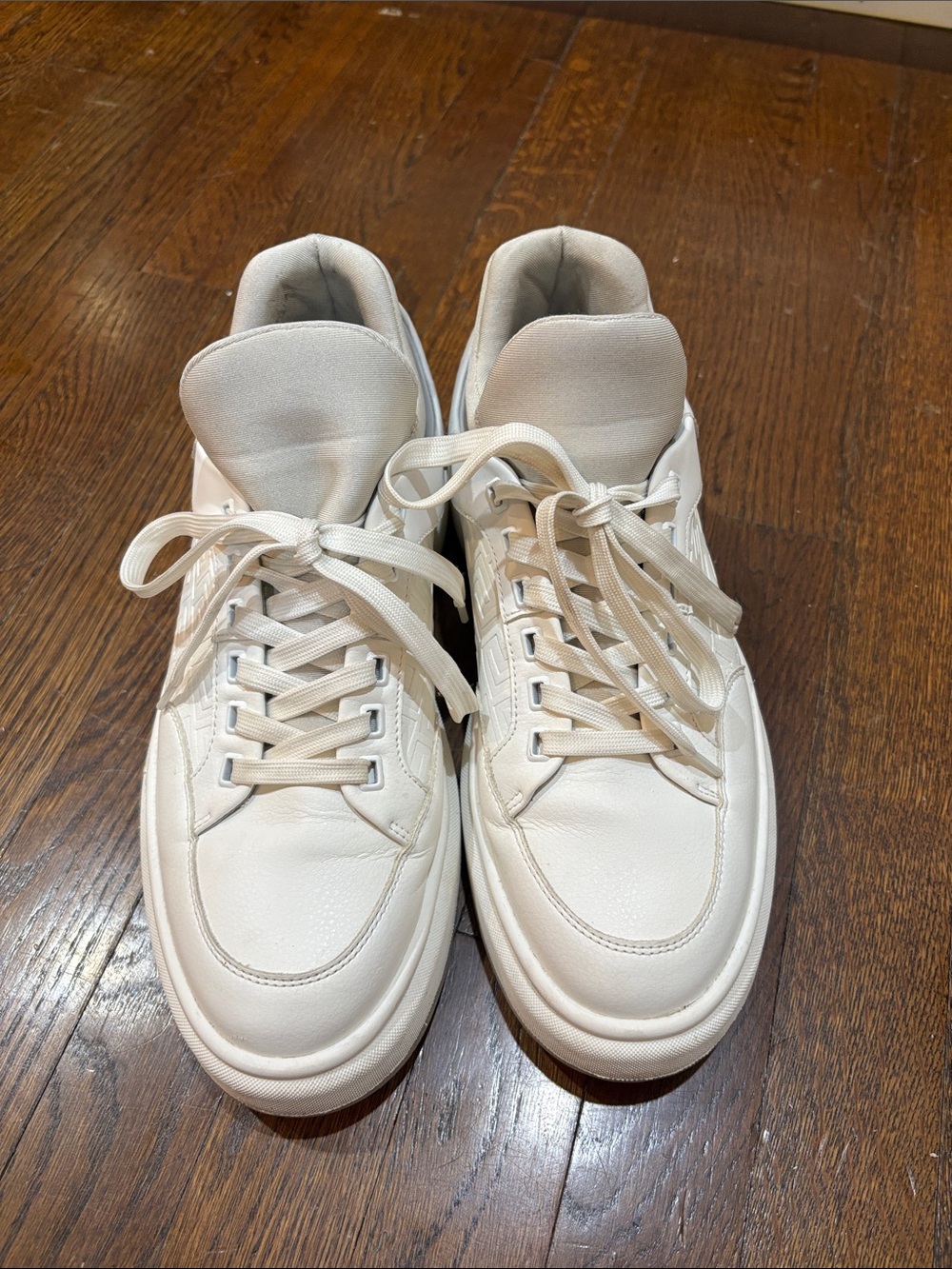 Aldo Men's Off-White Leather Low-Top Sneakers